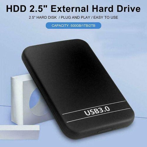 6TB 2.5''External Hard Disk Drive USB 3.0 Data Transfer Portable HDD Box Case Black