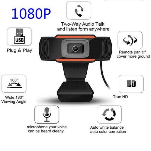 Webcam Full HD 1080P USB Video Gamer Camera Computer Web Cam Built-in Microphone