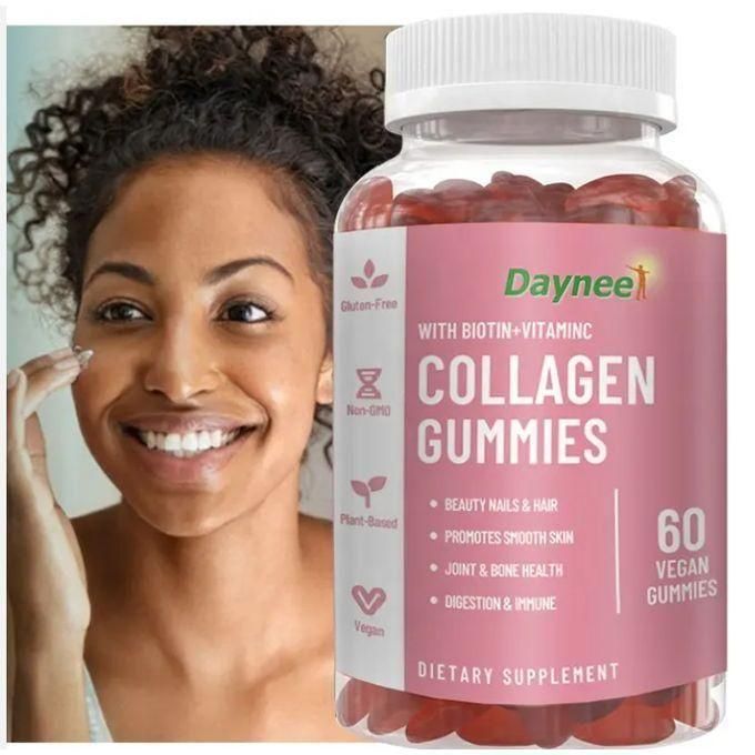 Daynee 60pieces COLLAGEN GUMMIES(with Biotin &Vitamin c). Collagen Gummies are designed to boost your collagen levels. The supplement will provide your body with the building blocks it needs to prod