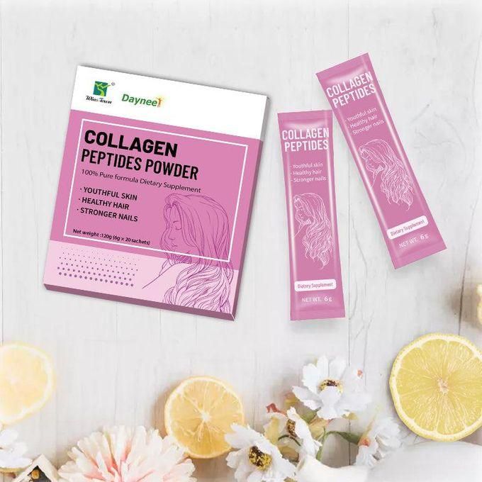 Wins Town Collagen Peptides Powder Secret Formula to Youthful Skin, Luscious Hair, and Stronger Nails Whitening Glow Enzymes Protein Powder. Helps to improve skin elasticity and reduce the appearance