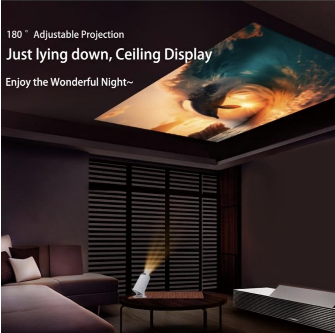 Smart Portable Projector with WiFi 6, Bluetooth 5.0 & Android 11 OS