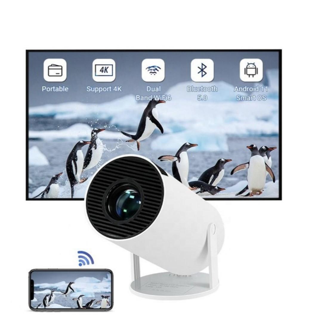 Smart Projector with WiFi 6, Bluetooth 5.0 & Android 11 OS