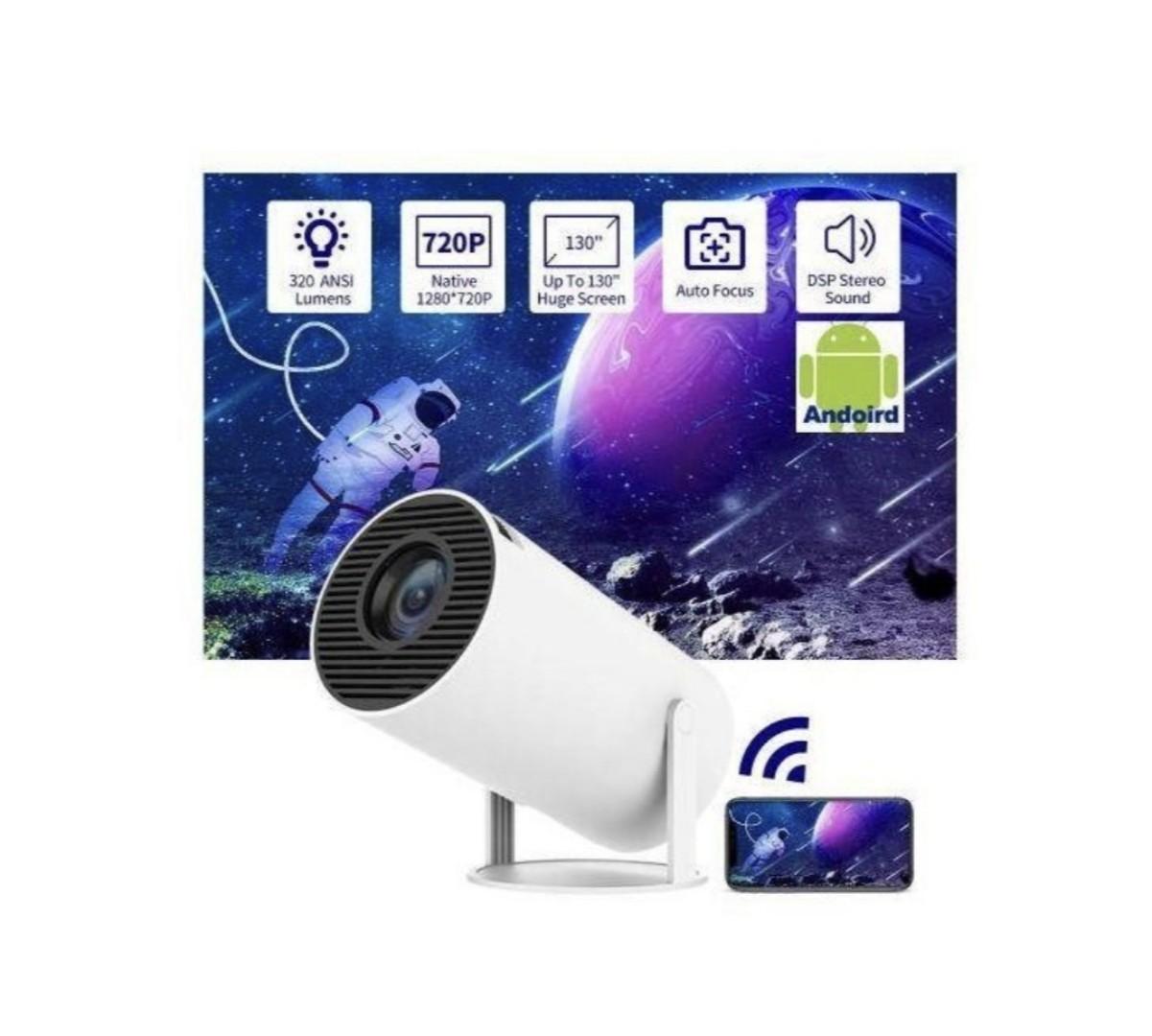 Smart Projector with WiFi 6, Bluetooth 5.0 & Android 11 OS