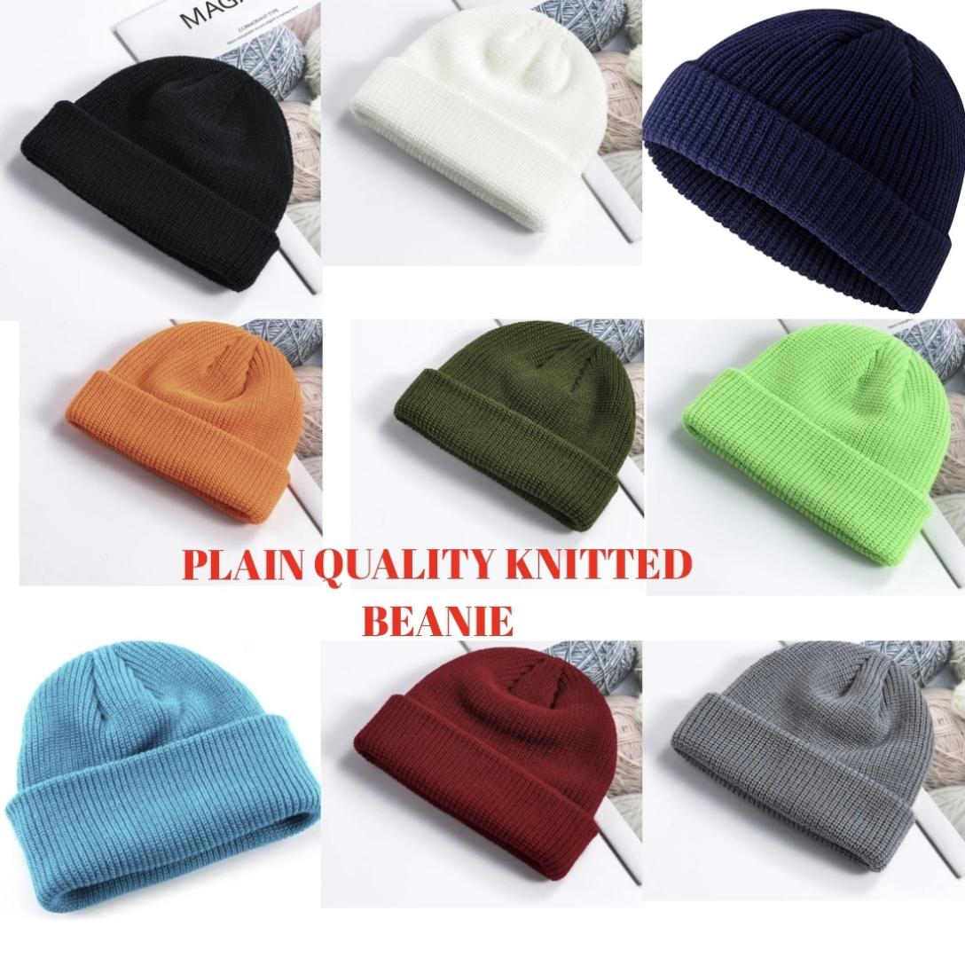 Fashion Hip Hop Beanie Knitted hat Men Skullcap Women Warm Brimless Baggy Melon Hats & Caps  short domed knitted hat Men's and women's warm hat