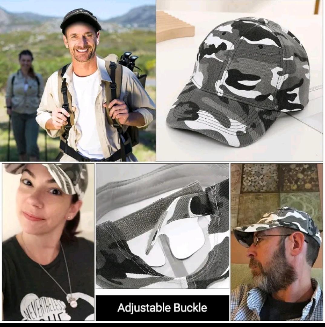 2Piece Baseball Cap Camouflage Hats for Men and Women Outdoor Dustproof Baseball Cap Leisure Caps Military Caps Tactical Hat Trucker Hats Suncap Breathable Adjustable
