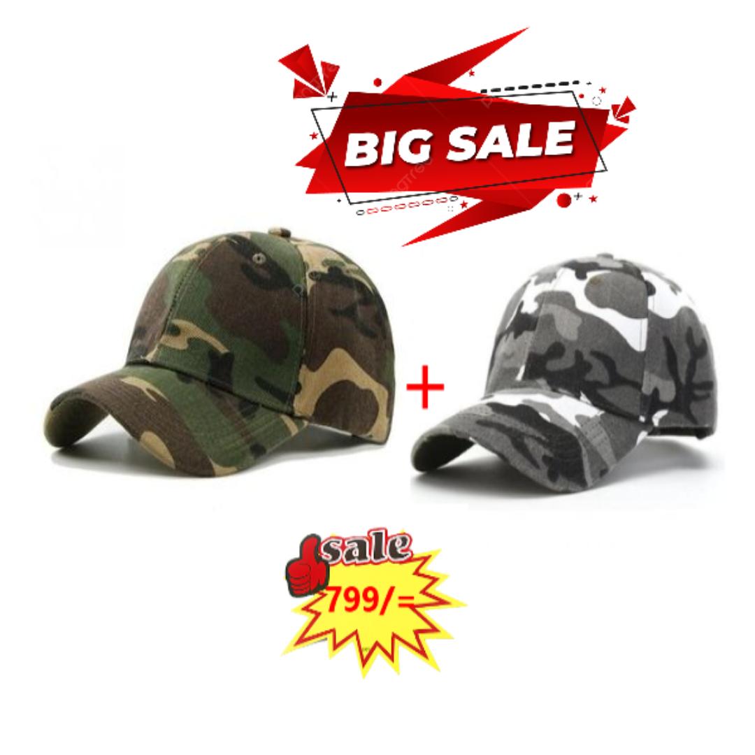2Piece Baseball Cap Camouflage Hats for Men and Women Outdoor Dustproof Baseball Cap Leisure Caps Military Caps Tactical Hat Trucker Hats Suncap Breathable Adjustable