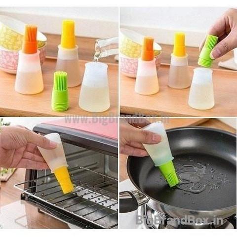 60mls Silicon oil bottle with attached Silicon brush