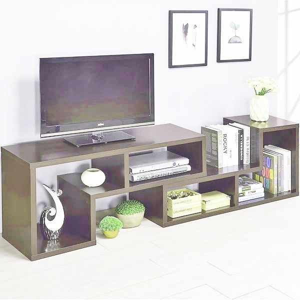 Convertible / Expandable Modern Wooden TV Stand For Up To 55" TV