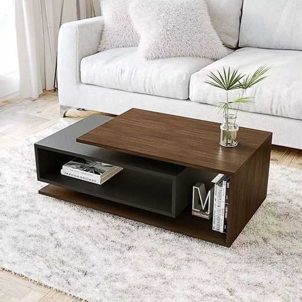 DARK LUCAS  Wooden Coffee Table with Storage