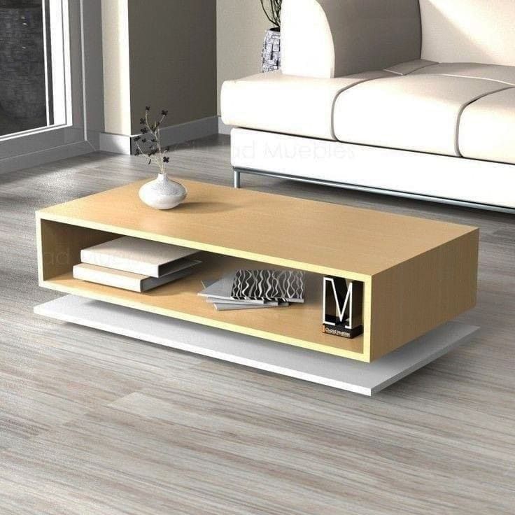 RANDAAL  wooden Coffee Table with Storage (BEIGE)