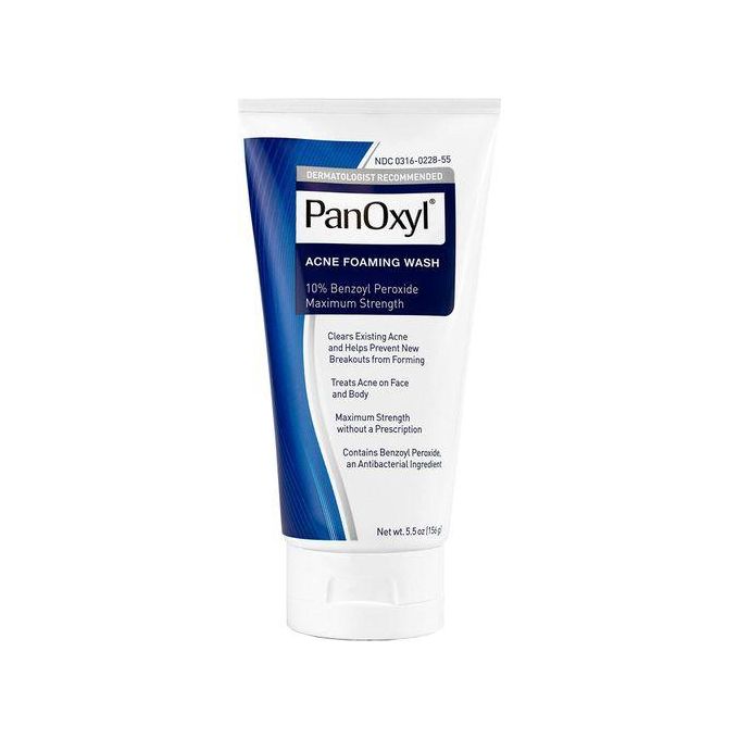 PanOxyl Acne Foaming Cleanser -treats Acne And Blemish.Panoxyl Maximum Strength acne foaming face Wash, contains 10% benzoyl peroxide. Maximum strength foaming wash. Effectively penetrates pores .