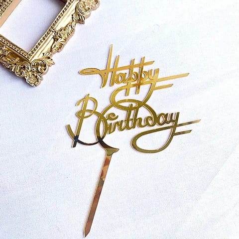Happy Birthday cake topper Acrylic Cake decorating Supplier Party Decoration