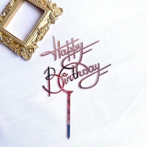 Happy Birthday cake topper Acrylic Cake decorating Supplier Party Decoration