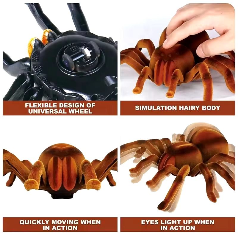 Wireless Infrared Rc Animals Toys Remote Control Spider Plastic Large Walking Insect Ir Animal Funny Scary Halloween Rc Spider