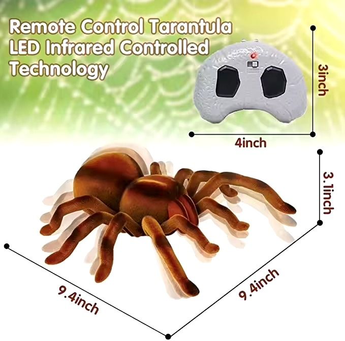 Wireless Infrared Rc Animals Toys Remote Control Spider Plastic Large Walking Insect Ir Animal Funny Scary Halloween Rc Spider