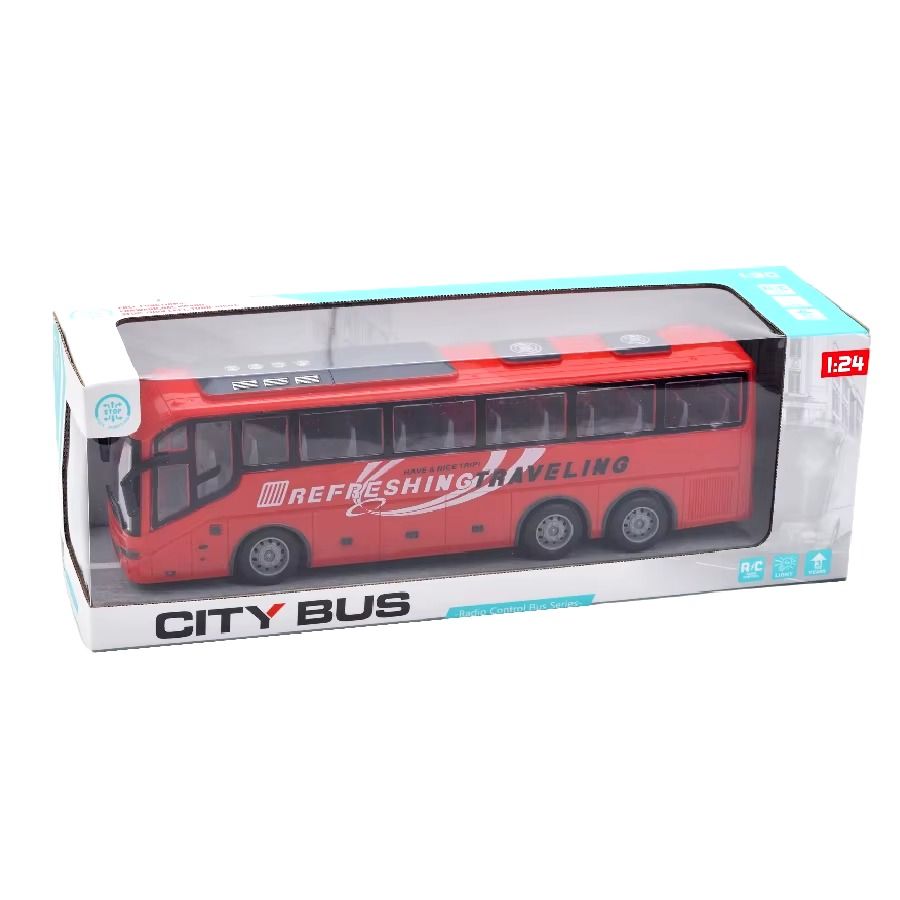 Rc Bus Toy Channel Radio Control City Sightseeing Bus Toy Mini Plastic city school RC bus with light