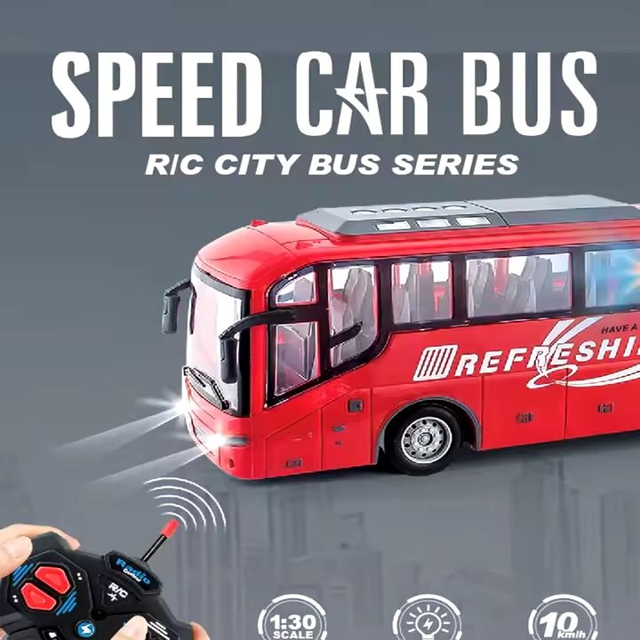Rc Bus Toy Channel Radio Control City Sightseeing Bus Toy Mini Plastic city school RC bus with light
