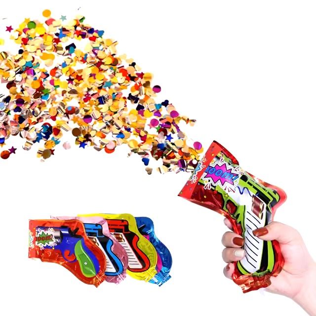 Inflatable Confetti Party Poppers Gun Helium Balloon