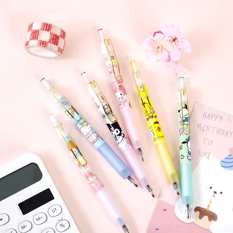 Cute click school gel pen cartoon Bear gel ink pens custom for girls