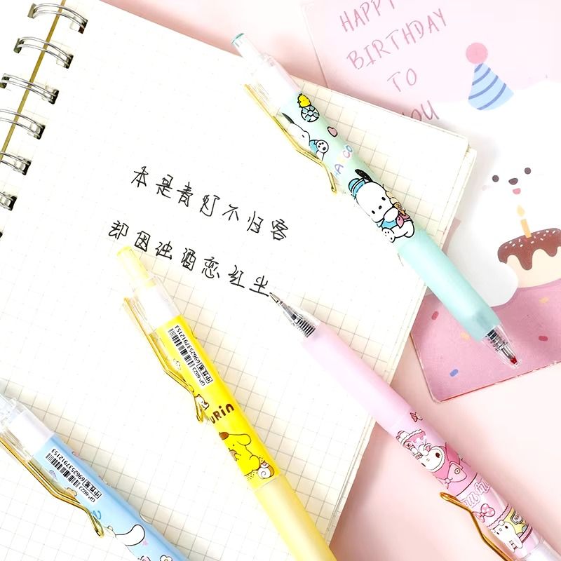 Cute click school gel pen cartoon Bear gel ink pens custom for girls