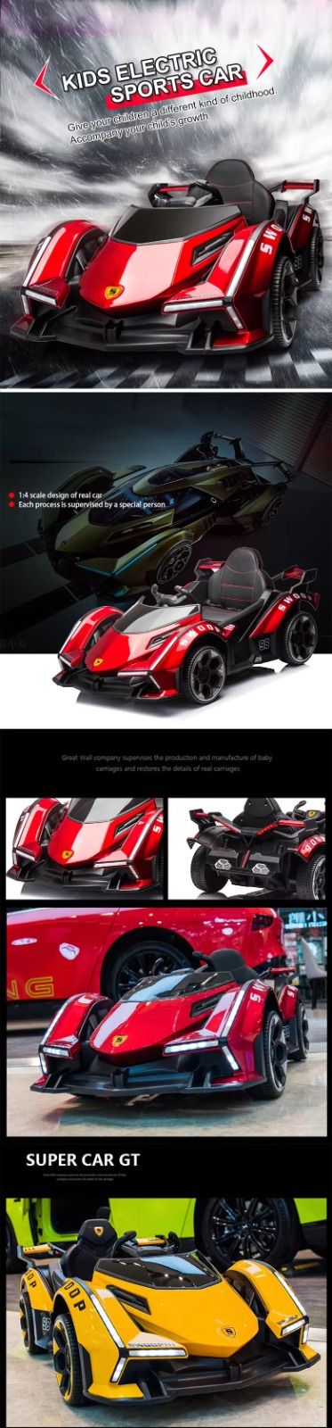 Ride on Car Toys Flashing Lights Kids' Electric Vehicles Plastic Material And Battery Powered Kids Electric Car