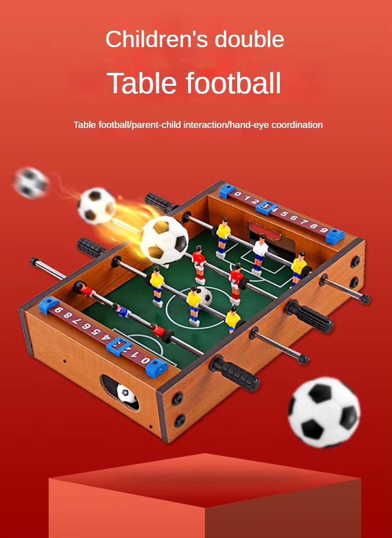 Family Game Two-Player Table Football Four-Pole Table Football Game Mini Soccer Game