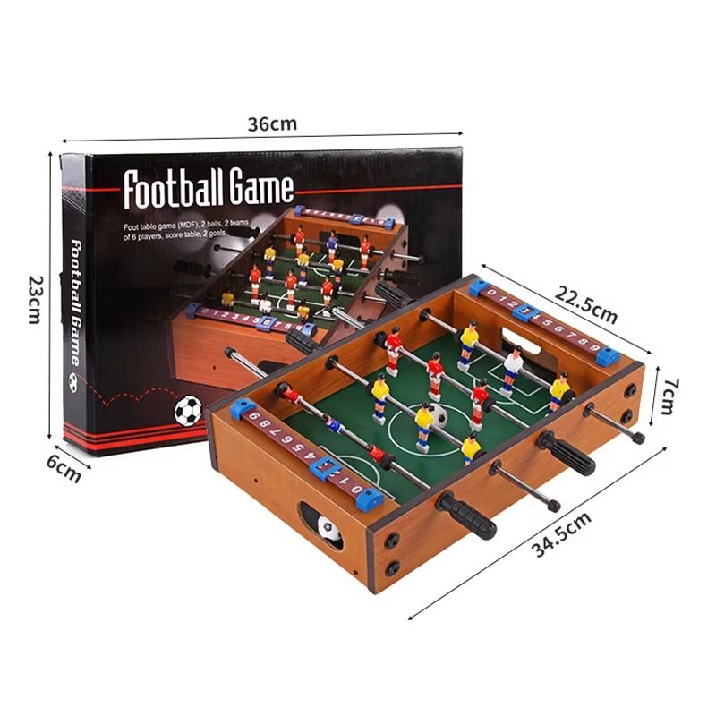 Family Game Two-Player Table Football Four-Pole Table Football Game Mini Soccer Game