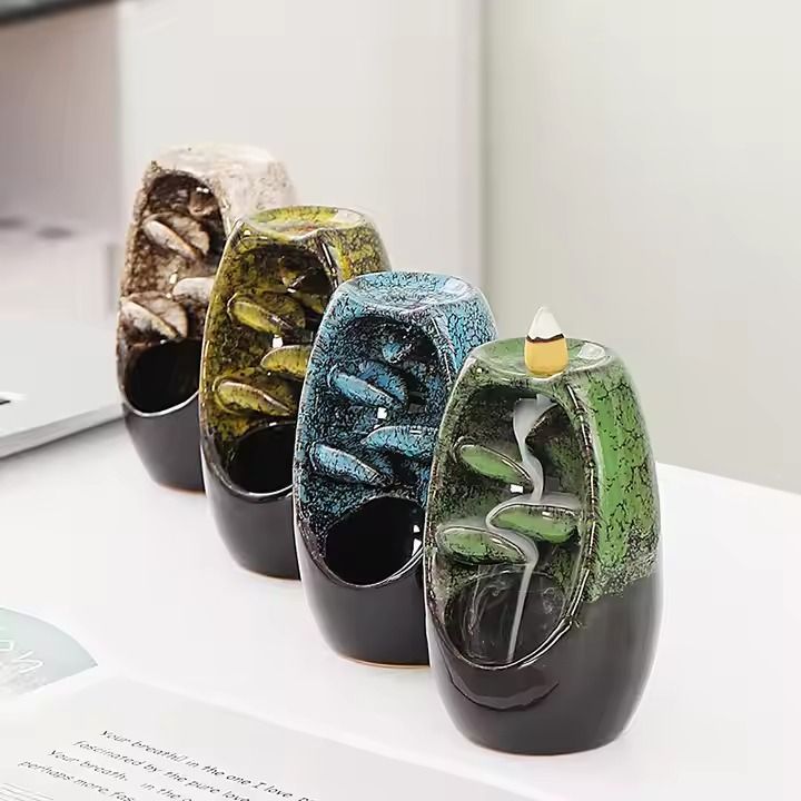 waterfall Incense burner cones Incense Fountain Ceramic holder Home decoration