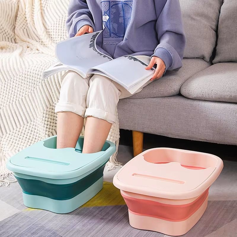 Folding Foot Soak Basin Massage Household Adult Footbath With Handle