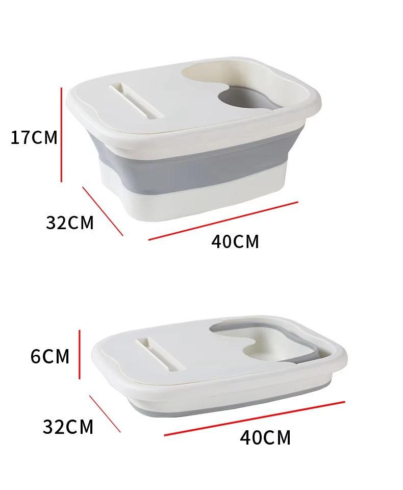 Folding Foot Soak Basin Massage Household Adult Footbath With Handle