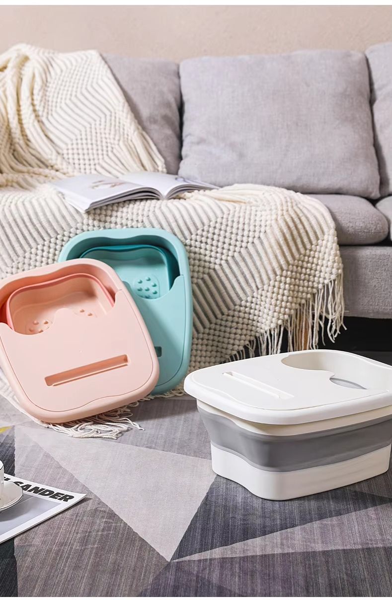 Folding Foot Soak Basin Massage Household Adult Footbath With Handle