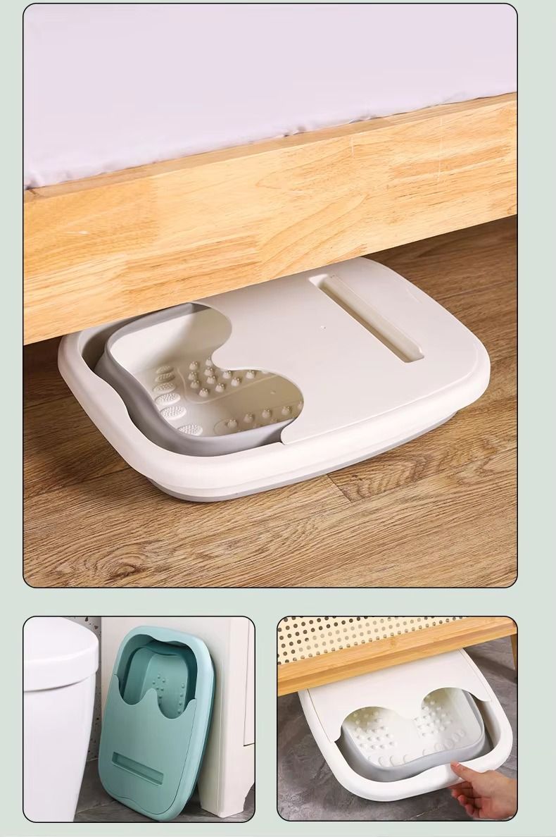 Folding Foot Soak Basin Massage Household Adult Footbath With Handle