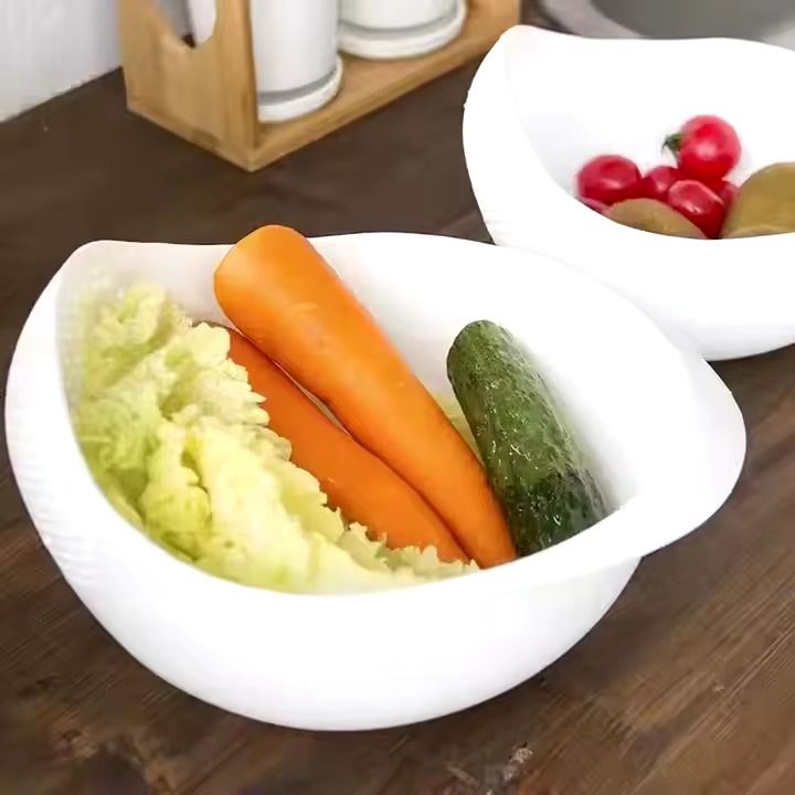 Plastic Drain Basket for Washing Rice, Fruits, and Vegetables, Also Usable As a Fruit Platter