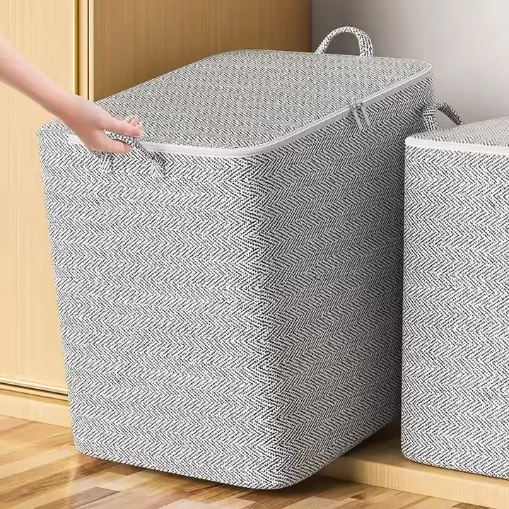 Large Capacity Household Quilt Storage Bag Clothes Quilt Storage Bag Moving Living Room Bedroom Quilt Sorting Storage Basket