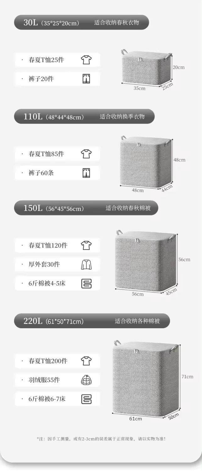 Large Capacity Household Quilt Storage Bag Clothes Quilt Storage Bag Moving Living Room Bedroom Quilt Sorting Storage Basket