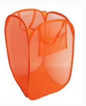 Breathable Bag Baskets Washing Clothes Multi Colour Bin Clothes Storage Foldable Mesh Laundry Basket