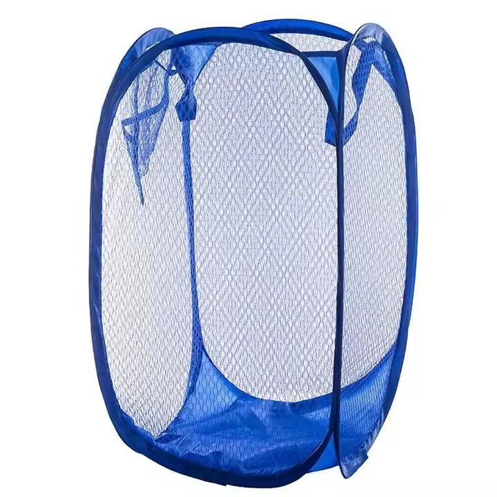 Breathable Bag Baskets Washing Clothes Multi Colour Bin Clothes Storage Foldable Mesh Laundry Basket