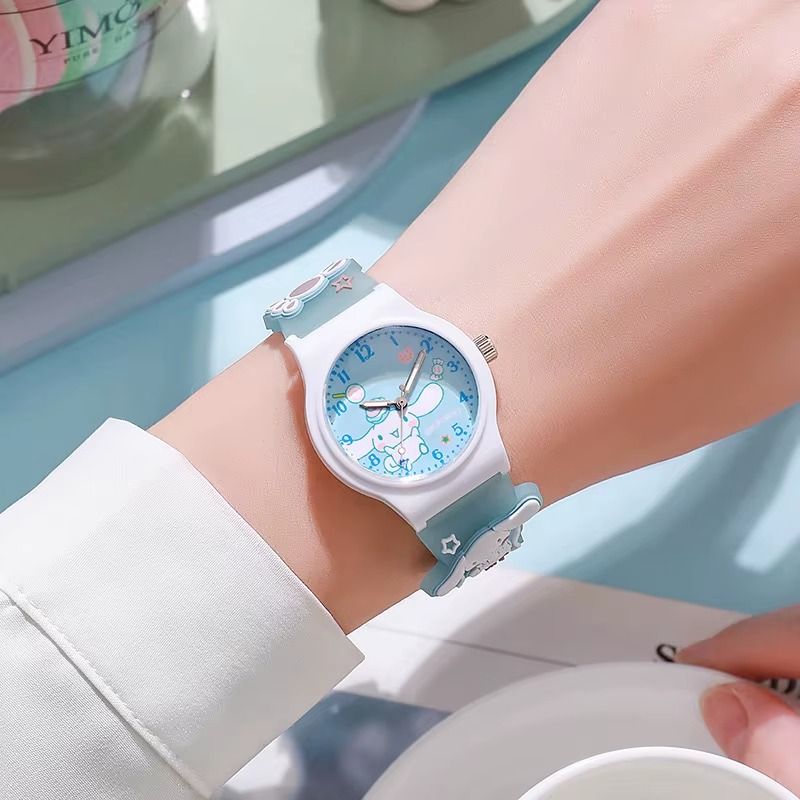 Cartoon Wrist Watch Cinnamoroll Quartz Watchband Cute Cat Waterproof Watch Kuromi Clock Smart Watch Girl Gift Kid Anime Toy