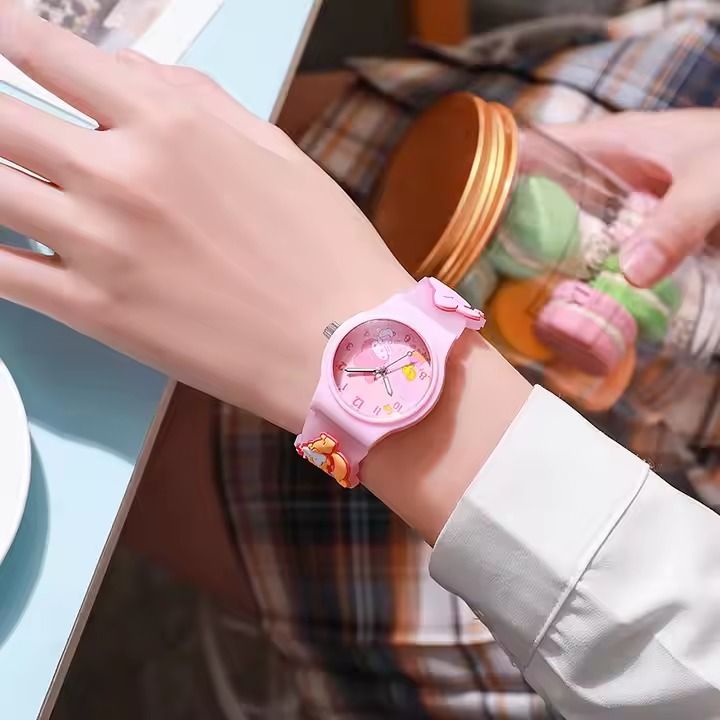 Cartoon Wrist Watch Cinnamoroll Quartz Watchband Cute Cat Waterproof Watch Kuromi Clock Smart Watch Girl Gift Kid Anime Toy