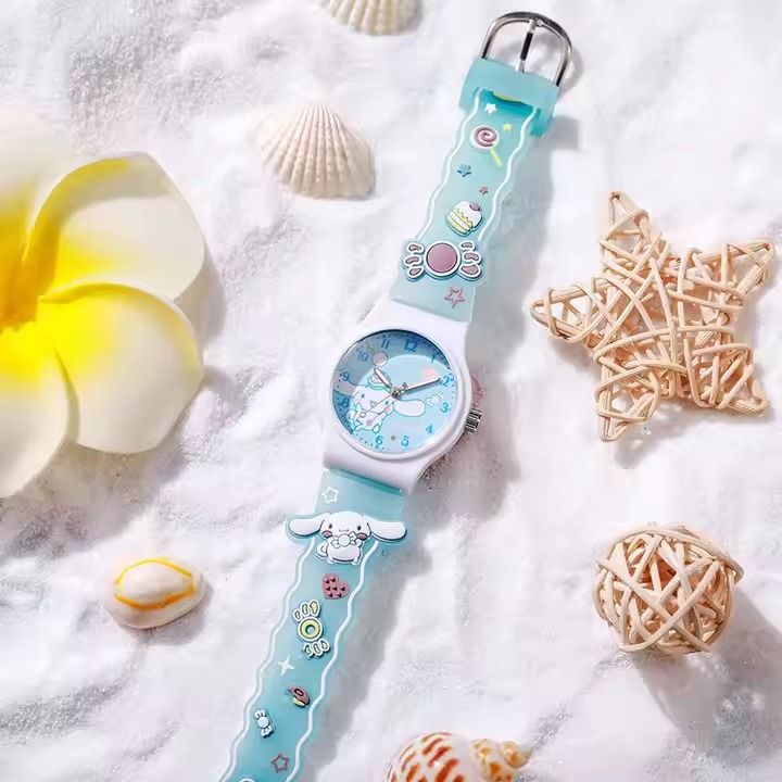 Cartoon Wrist Watch Cinnamoroll Quartz Watchband Cute Cat Waterproof Watch Kuromi Clock Smart Watch Girl Gift Kid Anime Toy