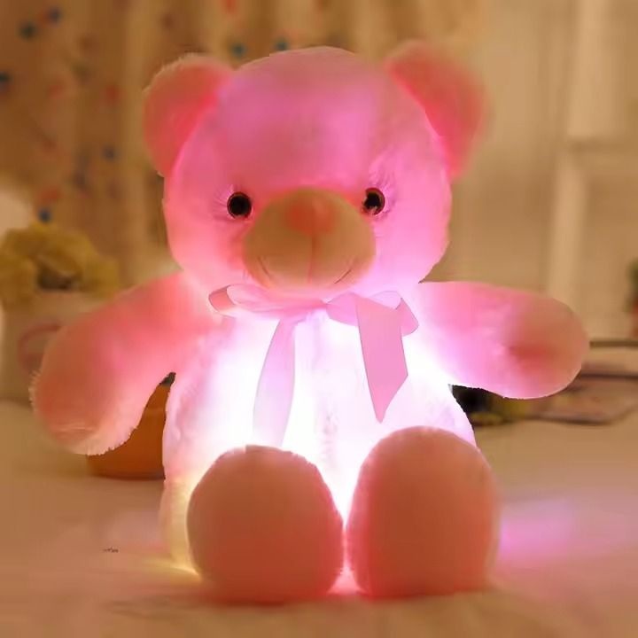 30cm Creative Light Up Giant Stuffed Teddy Bear LED Plush Toys Teddy Bear