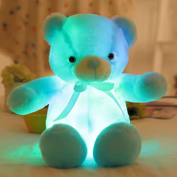 30cm Creative Light Up Giant Stuffed Teddy Bear LED Plush Toys Teddy Bear