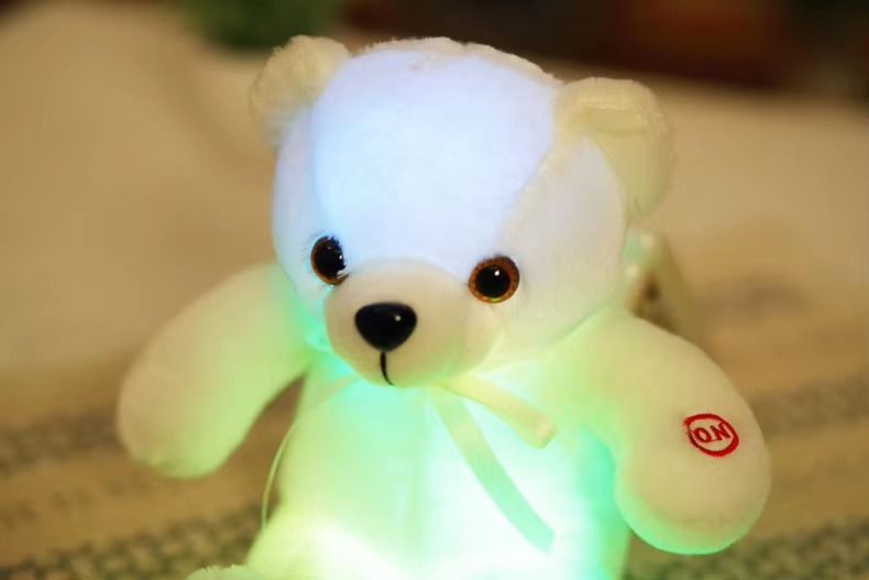 30cm Creative Light Up Giant Stuffed Teddy Bear LED Plush Toys Teddy Bear