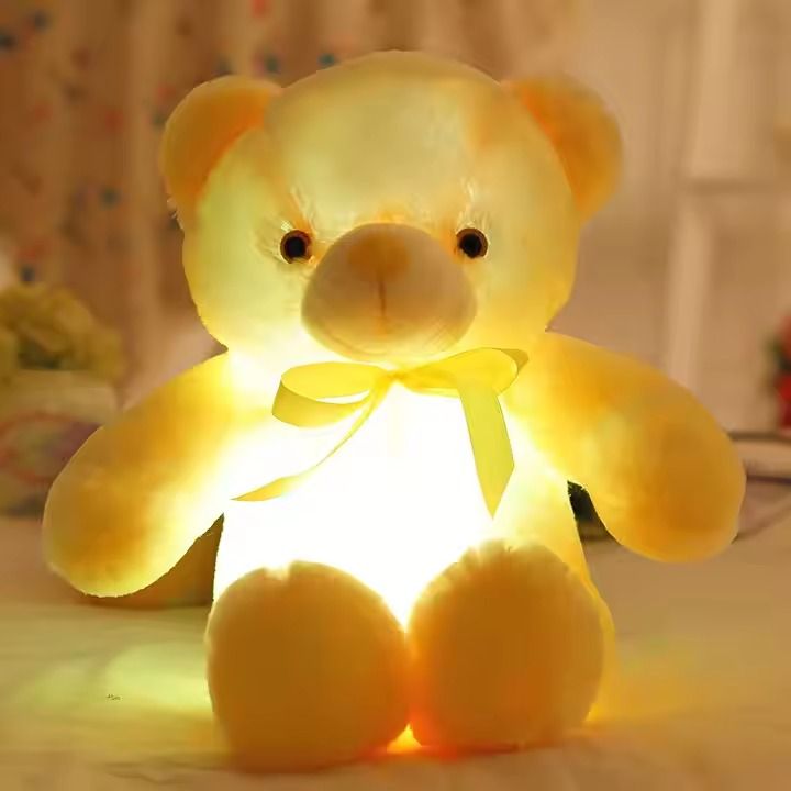 30cm Creative Light Up Giant Stuffed Teddy Bear LED Plush Toys Teddy Bear