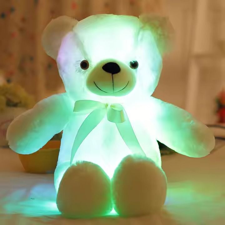 30cm Creative Light Up Giant Stuffed Teddy Bear LED Plush Toys Teddy Bear
