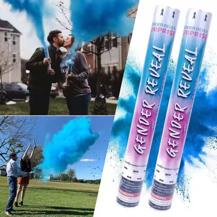 45cm ECO-friendly Gender Reveal Confetti Cannon with Biodegradable Confetti Powder for Baby Shower Party