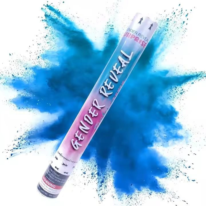 45cm ECO-friendly Gender Reveal Confetti Cannon with Biodegradable Confetti Powder for Baby Shower Party