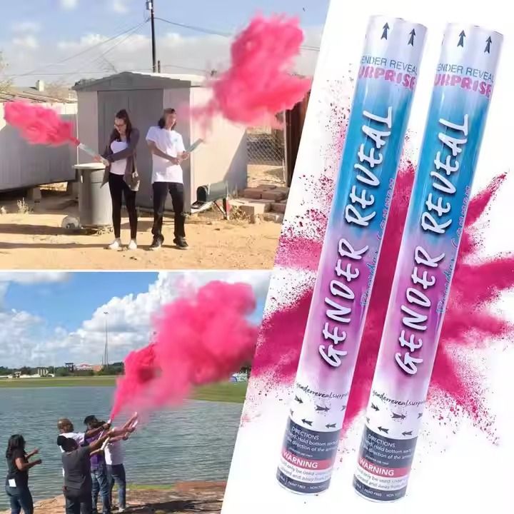 45cm ECO-friendly Gender Reveal Confetti Cannon with Biodegradable Confetti Powder for Baby Shower Party