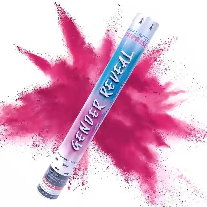 45cm ECO-friendly Gender Reveal Confetti Cannon with Biodegradable Confetti Powder for Baby Shower Party