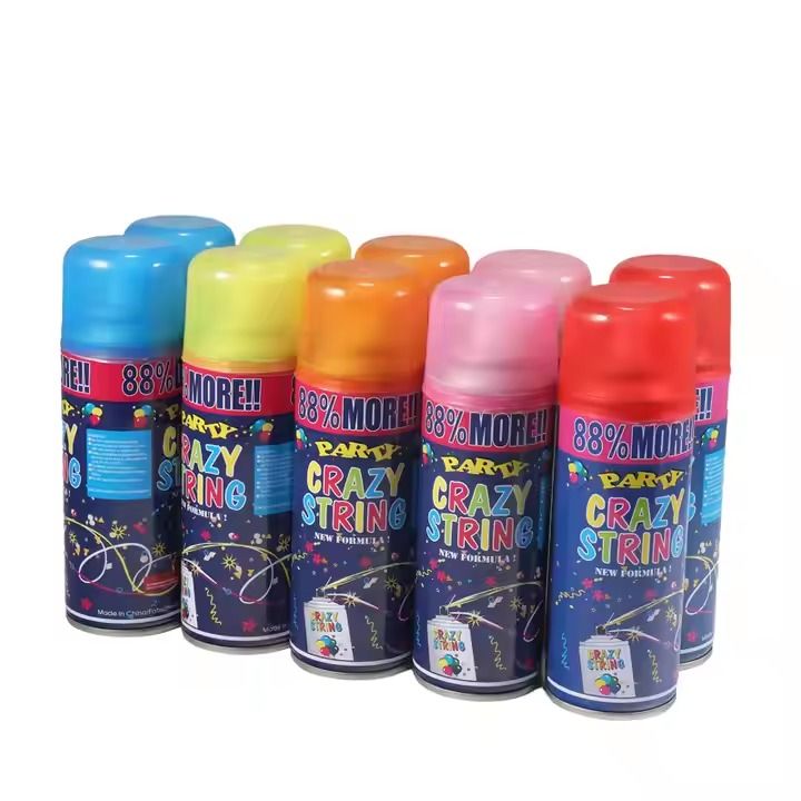 Wedding Christmas Birthday Party Decorations Colorful/Snow Streamer Handheld Silly Crazy String Spray